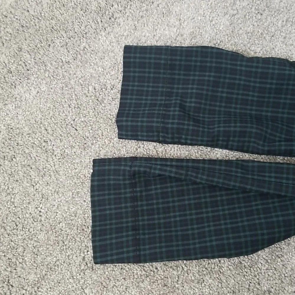#R - Hollister Women Ultra High Rise Plaid Pants Blue Green Black Size S - Picture 9 of 11